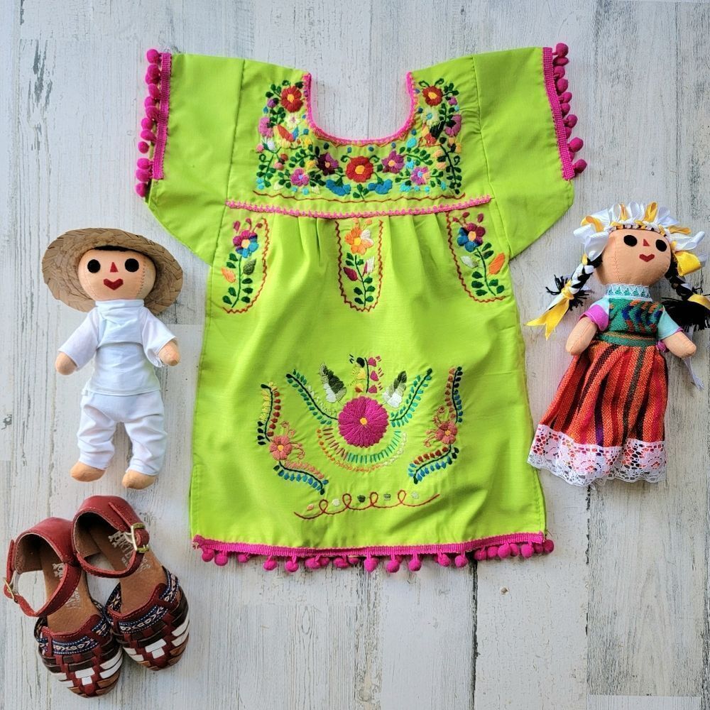 Mexican Puebla dress for girls